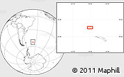 Blank Location Map of the area around 52° 14' 43" S, 39° 1' 29" W