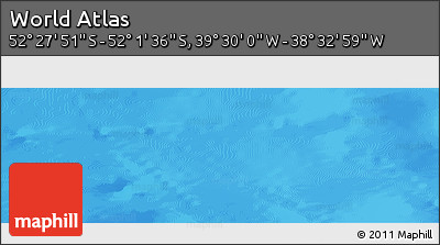 Physical Panoramic Map of the Area around 52° 14' 43" S, 39° 1' 29" W
