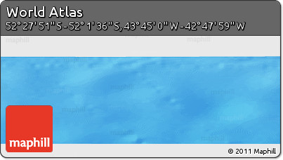 Shaded Relief Panoramic Map of the Area around 52° 14' 43" S, 43° 16' 29" W