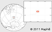 Blank Location Map of the area around 52° 14' 43" S, 47° 40' 29" E