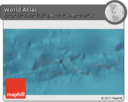 Satellite 3D Map of the Area around 52° 14' 43" S, 47° 31' 29" W