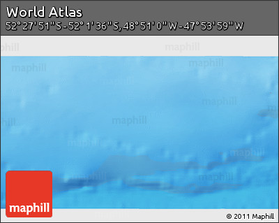 Physical 3D Map of the Area around 52°&nbsp;14'&nbsp;43"&nbsp;S,&nbsp;48°&nbsp;22'&nbsp;30"&nbsp;W