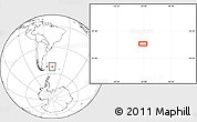 Blank Location Map of the area around 52° 14' 43" S, 50° 4' 30" W