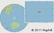 Savanna Style Location Map of the area around 52° 14' 43" S, 51° 55' 29" E