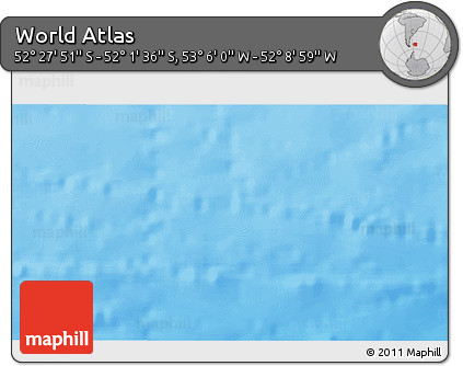 Physical 3D Map of the Area around 52° 14' 43" S, 52° 37' 30" W