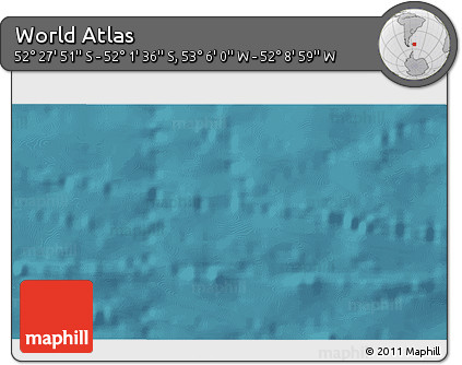 Satellite 3D Map of the Area around 52° 14' 43" S, 52° 37' 30" W