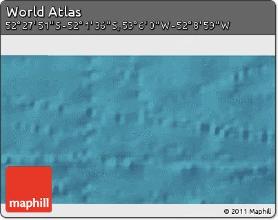 Satellite 3D Map of the Area around 52° 14' 43" S, 52° 37' 30" W