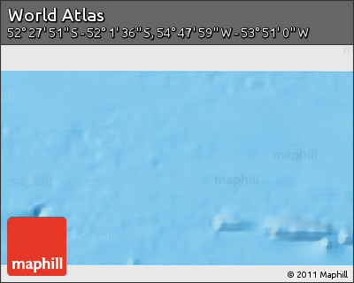 Political 3D Map of the Area around 52° 14' 43" S, 54° 19' 30" W