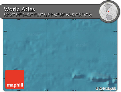 Satellite Map of the Area around 52° 14' 43" S, 54° 19' 30" W