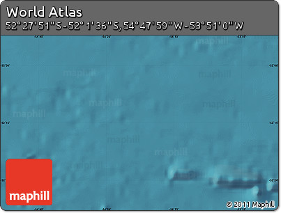Satellite Map of the Area around 52° 14' 43" S, 54° 19' 30" W