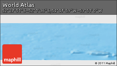 Physical Panoramic Map of the Area around 52° 14' 43" S, 54° 19' 30" W