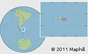 Savanna Style Location Map of the area around 52° 14' 43" S, 57° 43' 30" W