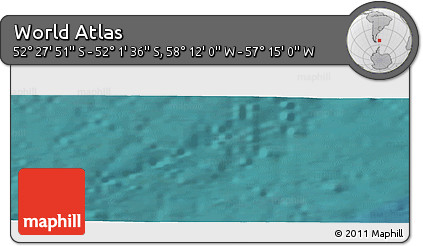 Satellite Panoramic Map of the Area around 52° 14' 43" S, 57° 43' 30" W
