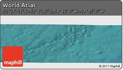 Satellite Panoramic Map of the Area around 52° 14' 43" S, 57° 43' 30" W