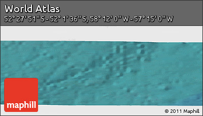Satellite Panoramic Map of the Area around 52° 14' 43" S, 57° 43' 30" W