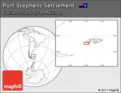 Blank Location Map of Port Stephens Settlement