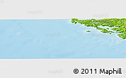 Physical Panoramic Map of the area around 52° 14' 43" S, 61° 7' 30" W