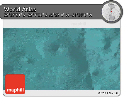 Satellite 3D Map of the Area around 52° 14' 43" S, 61° 58' 30" W