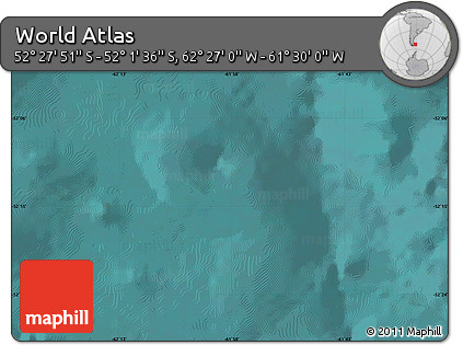 Satellite Map of the Area around 52° 14' 43" S, 61° 58' 30" W