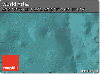 Satellite Map of the Area around 52° 14' 43" S, 61° 58' 30" W