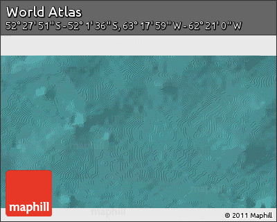 Satellite 3D Map of the Area around 52° 14' 43" S, 62° 49' 30" W