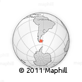 Outline Map of the Area around 52° 14' 43" S, 65° 22' 30" W, rectangular outline