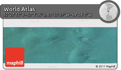 Satellite Panoramic Map of the Area around 52° 14' 43" S, 65° 22' 30" W