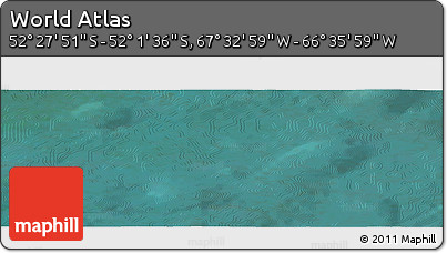 Satellite Panoramic Map of the Area around 52° 14' 43" S, 67° 4' 29" W