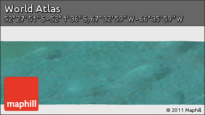 Satellite Panoramic Map of the Area around 52° 14' 43" S, 67° 4' 29" W