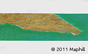 Satellite Panoramic Map of the area around 52° 14' 43" S, 68° 46' 30" W