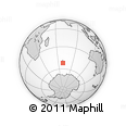 Outline Map of the Area around 52° 14' 43" S, 69° 46' 30" E, rectangular outline