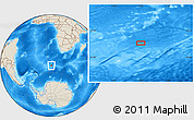 Shaded Relief Location Map of the area around 52° 14' 43" S, 6° 1' 30" E