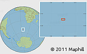 Savanna Style Location Map of the area around 52° 14' 43" S, 6° 52' 30" E