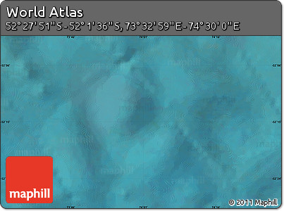 Satellite Map of the Area around 52° 14' 43" S, 74° 1' 30" E