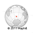 Outline Map of the Area around 52° 14' 43" S, 75° 43' 29" E, rectangular outline