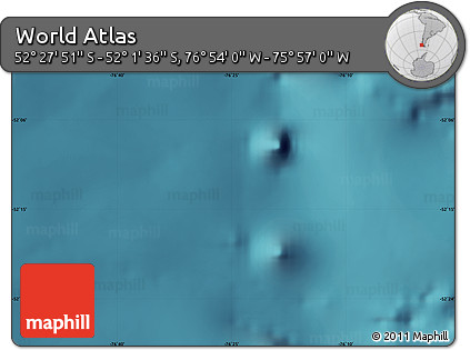 Satellite Map of the Area around 52° 14' 43" S, 76° 25' 30" W