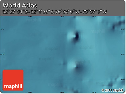 Satellite Map of the Area around 52° 14' 43" S, 76° 25' 30" W
