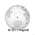 Outline Map of the Area around 52° 14' 43" S, 77° 25' 30" E, rectangular outline