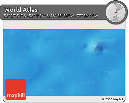 Political 3D Map of the Area around 52° 14' 43" S, 78° 7' 30" W