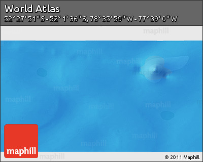 Political 3D Map of the Area around 52° 14' 43" S, 78° 7' 30" W