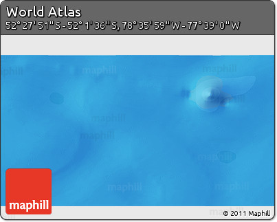 Political 3D Map of the Area around 52° 14' 43" S, 78° 7' 30" W