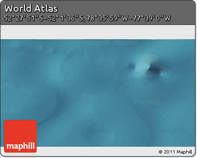Satellite 3D Map of the Area around 52° 14' 43" S, 78° 7' 30" W