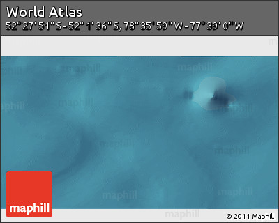Satellite 3D Map of the Area around 52° 14' 43" S, 78° 7' 30" W