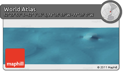 Satellite Panoramic Map of the Area around 52° 14' 43" S, 78° 7' 30" W