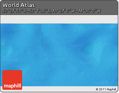 Political 3D Map of the Area around 52° 14' 43" S, 78° 58' 29" W