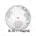 Outline Map of the Area around 52° 14' 43" S, 79° 7' 30" E, rectangular outline
