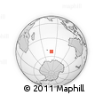Outline Map of the Area around 52° 14' 43" S, 79° 58' 29" E, rectangular outline