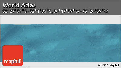 Satellite Panoramic Map of the Area around 52° 14' 43" S, 79° 49' 29" W