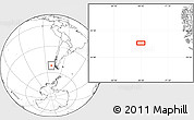 Blank Location Map of the area around 52° 14' 43" S, 80° 40' 30" W