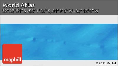 Physical Panoramic Map of the Area around 52° 14' 43" S, 80° 40' 30" W